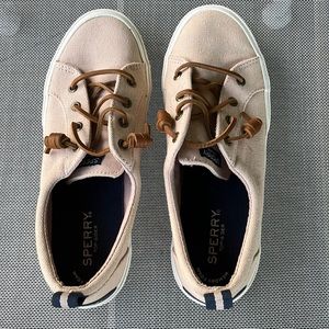 SPERRY Top Sider Crest Vibe Linen Sneaker Color Pink STS84472 Women’s Sz 8